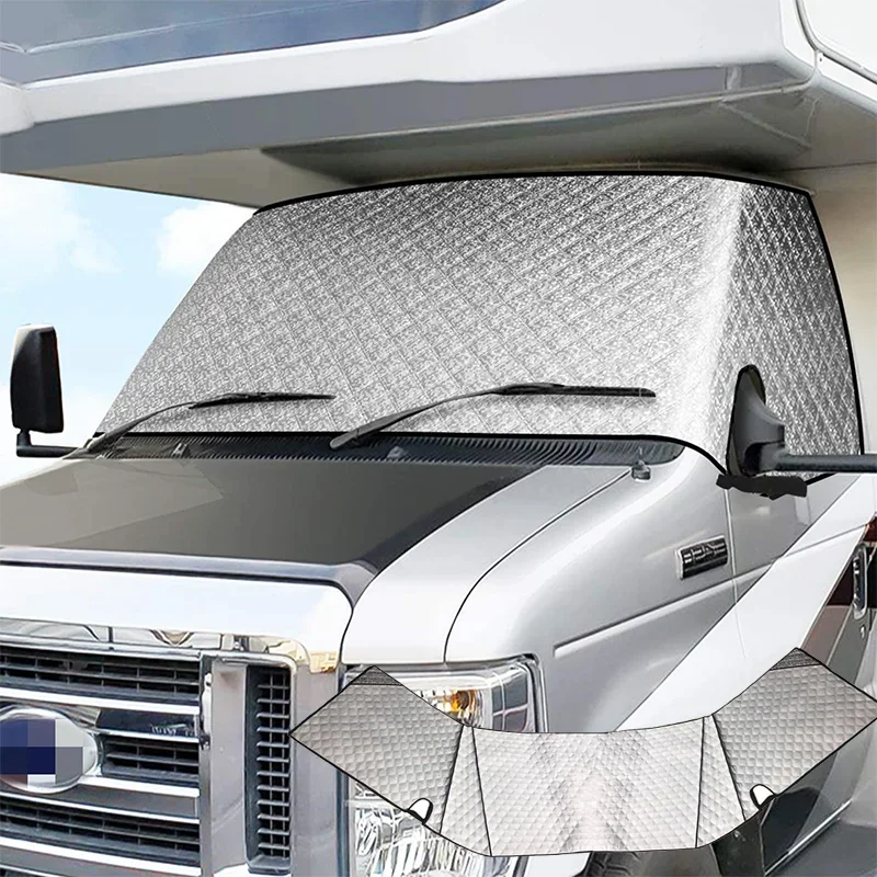 

Чехол на окно RV для снега, прочный 4-слойный зеркальный вырез, новинка, солнцезащитный козырек для переднего окна автомобиля, аксессуары для C-class Ford E450