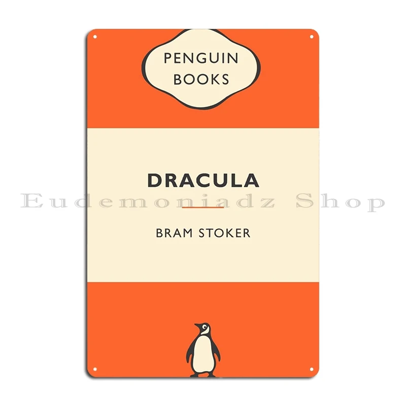 Dracula Penguin Bookcover Metal Sign Cinema Printed Decoration Cinema Classic Tin Sign Poster