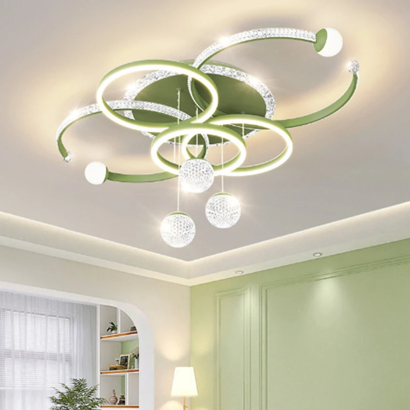 Living Room Ceiling Lamp Modern Intelligent LED Chandelier Qingshe Crystal Bedroom Free Transportation Indoor Decorative Lamps