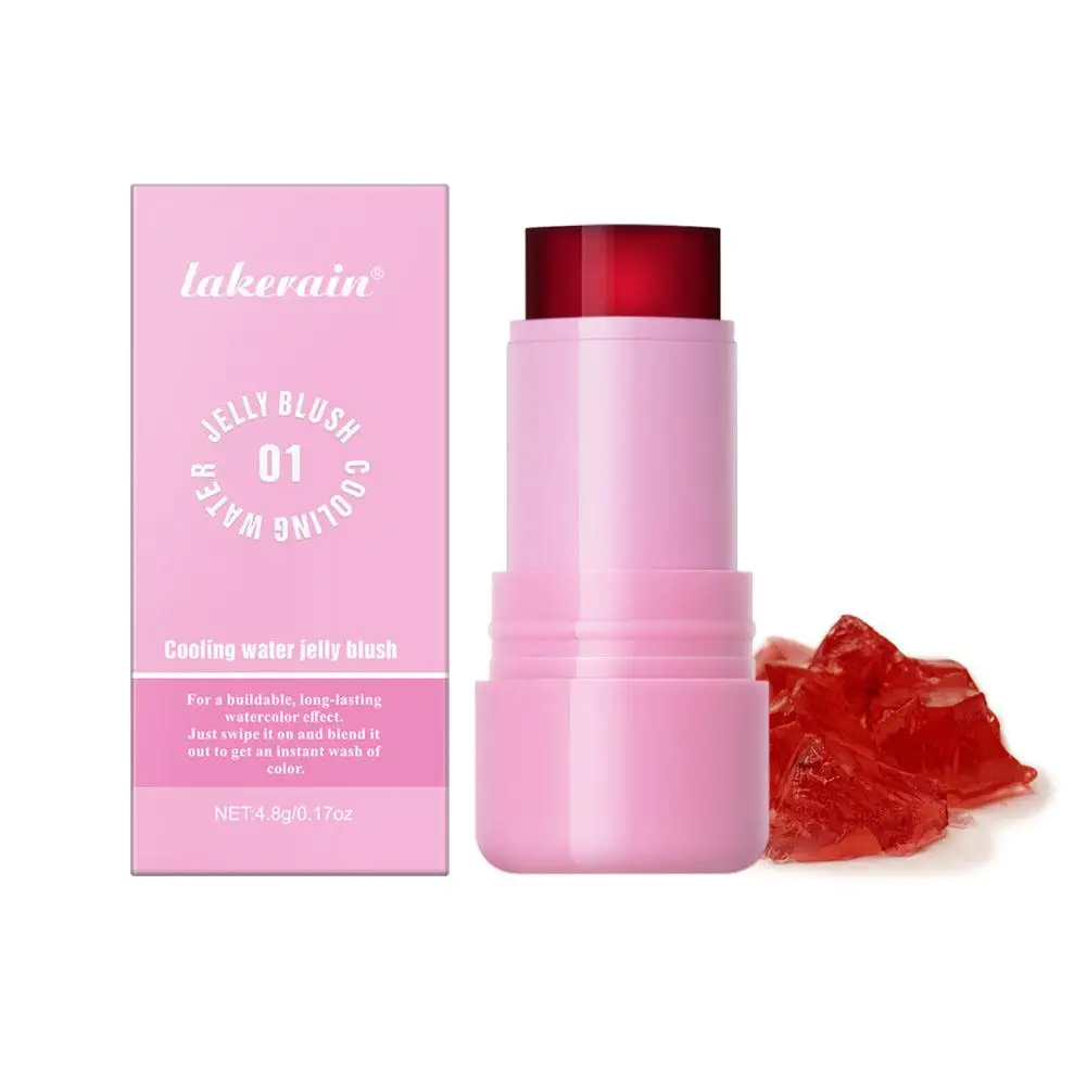 HOT New Jelly Tint Facial Blusher Wand Moisturized Rouge Lipstick Makeup Contour Sticker Matte Lasting Long Cheek Beauty 3I Z7L5