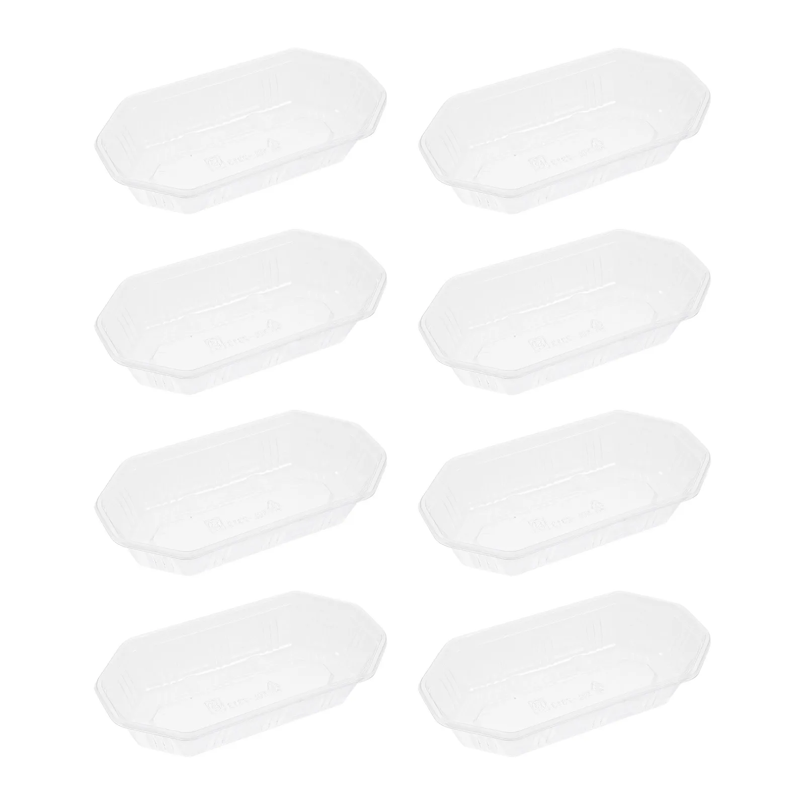 100個入り、使い捨てフルーツトレイ、透明プラスチック製収納容器、食品の安全な包装に、パーティーでの盛り付けや、食品の鮮度保持に最適。