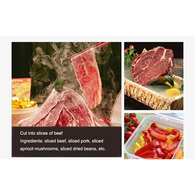 Meat Cutting Machine Commercial Meat Slicer Cutter Machine Stainless Steel Electric Slicer for Vegetable Pork Lamb