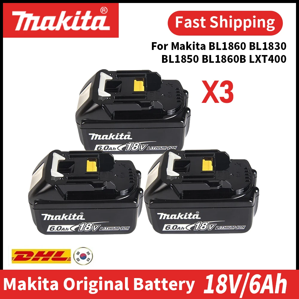 Genuine/Original Makita 18v Battery BL1850b BL1850 BL1860 BL1860 BL1830 BL1815 BL1840 LXT400 6.0Ah for Makita 18v Tools Drill