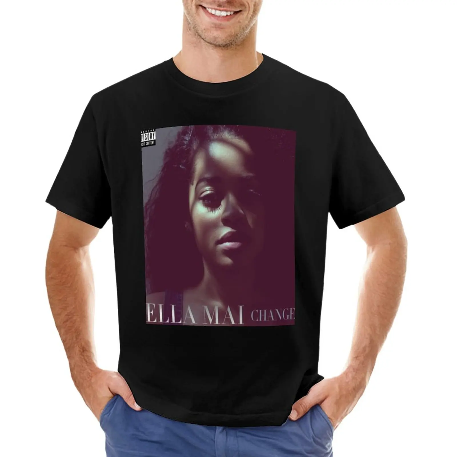 Футболка Ella Mai с принтом животных для мальчиков, футболки оверсайз, короткая мужская футболка с графическим принтом