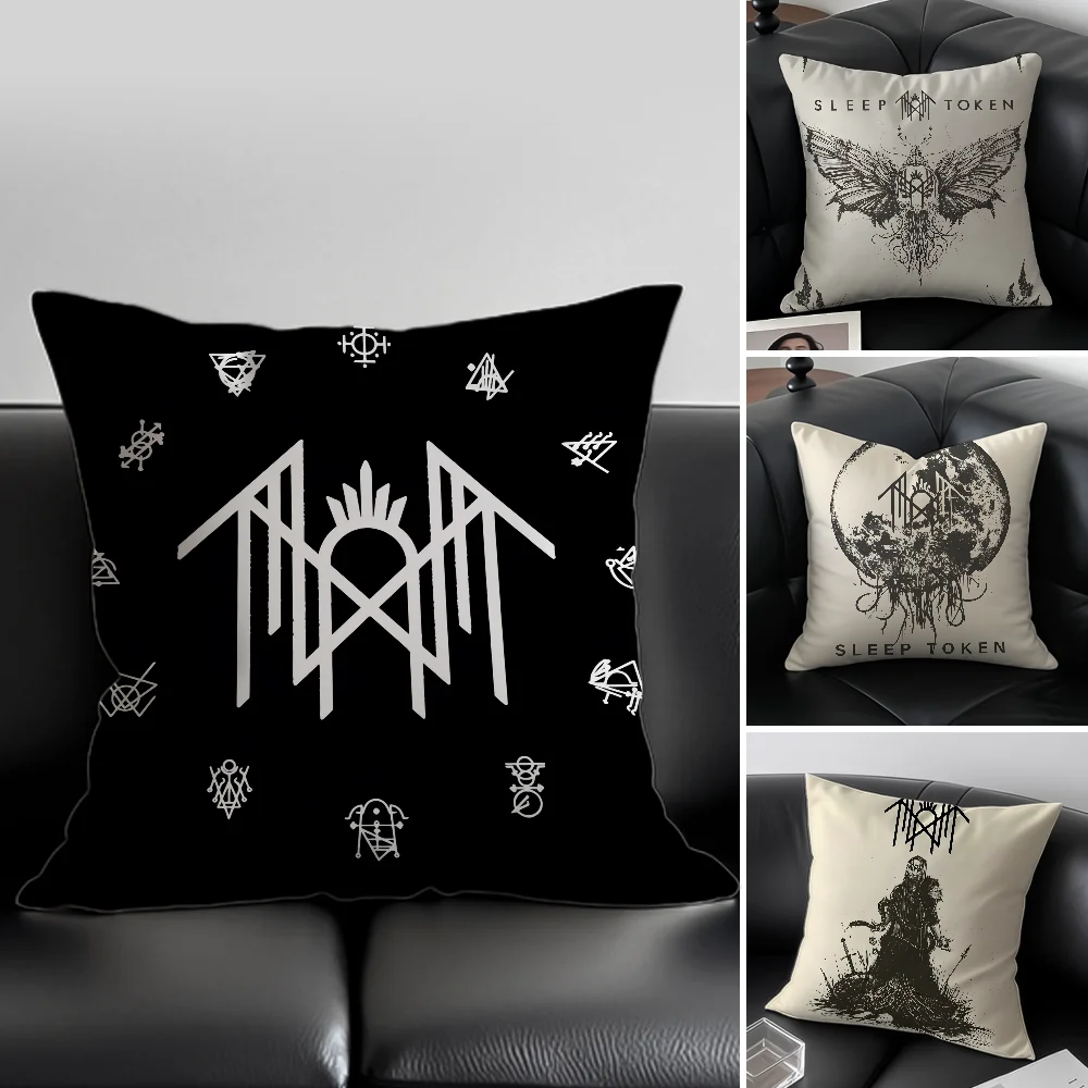 

Sleep Band T-Tokens Pillow Case Anti-dustmite Pillowcase Invisible zipper silky short plush Sofa cushion cover