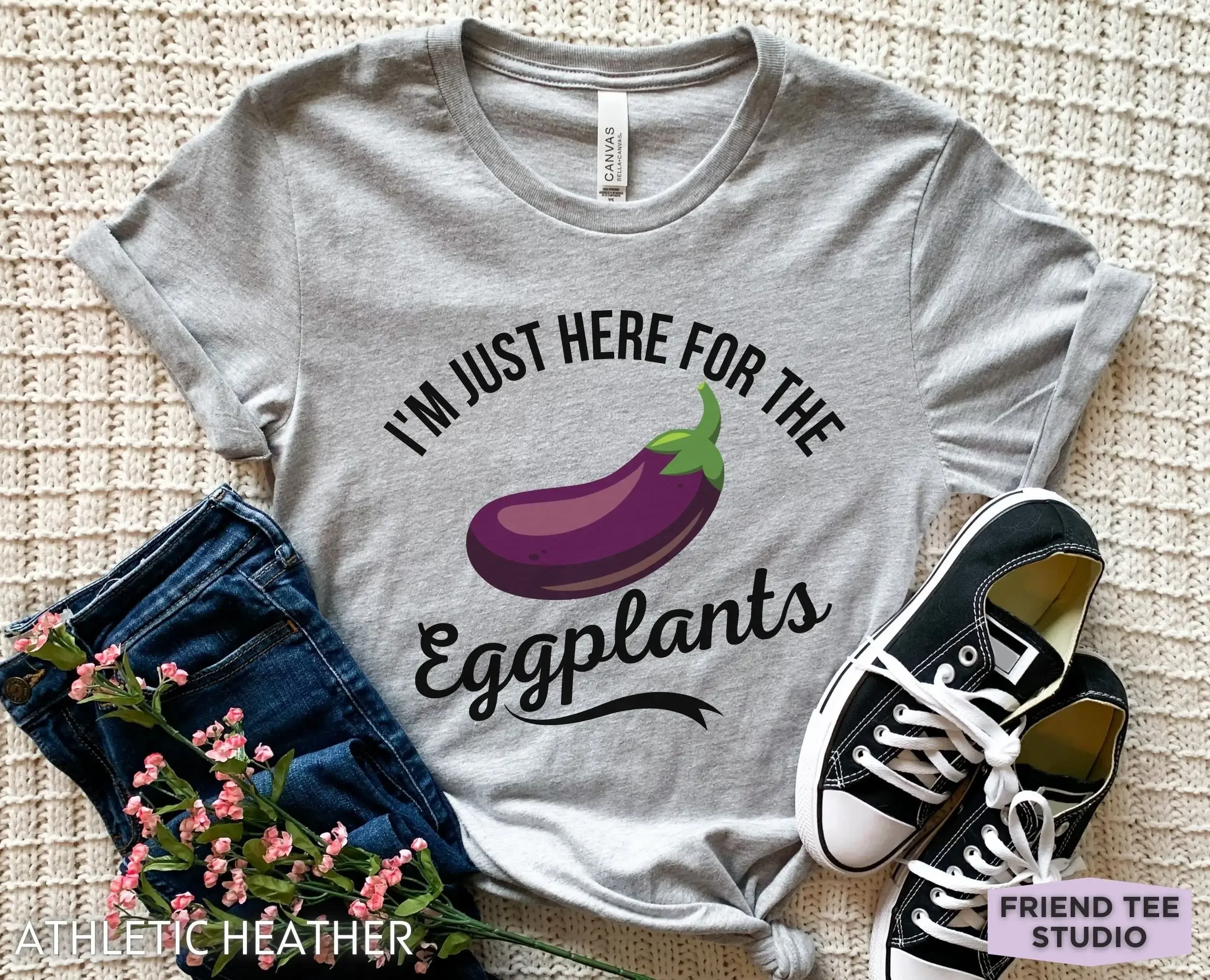 EggplanT T Shirt Funny s Mens Farmer Aubergine Vegetable