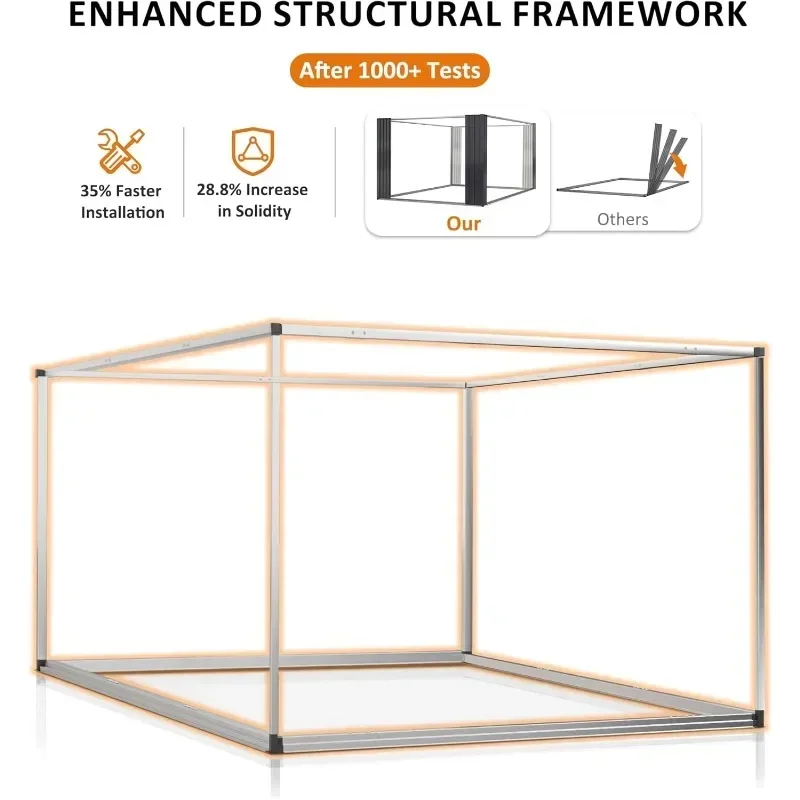 8 x 12 FT Outdoor Storage Shed, Metal Garden Shed with with Updated Frame Structure, Tool Sheds for Backyard Garden