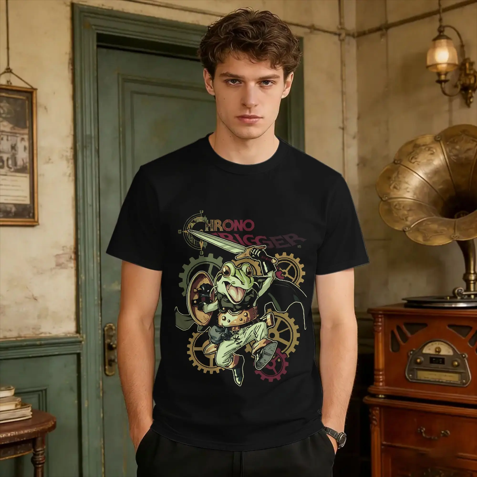 Chrono Trigger Frog Gaming Graphic Tee  T-Shirt Summer  Cotton T Shirts For Couple Casual Tshirt Short-Sleeved Vintage Top Tees