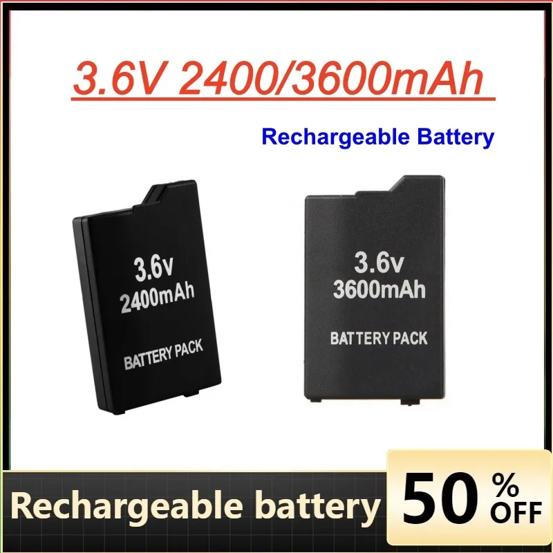 3.6V 2400 3600mAh New PSP Lithium Rechargeable Battery for PSP2000 PSP3000 PlayStation Portable Gamepad Batteries