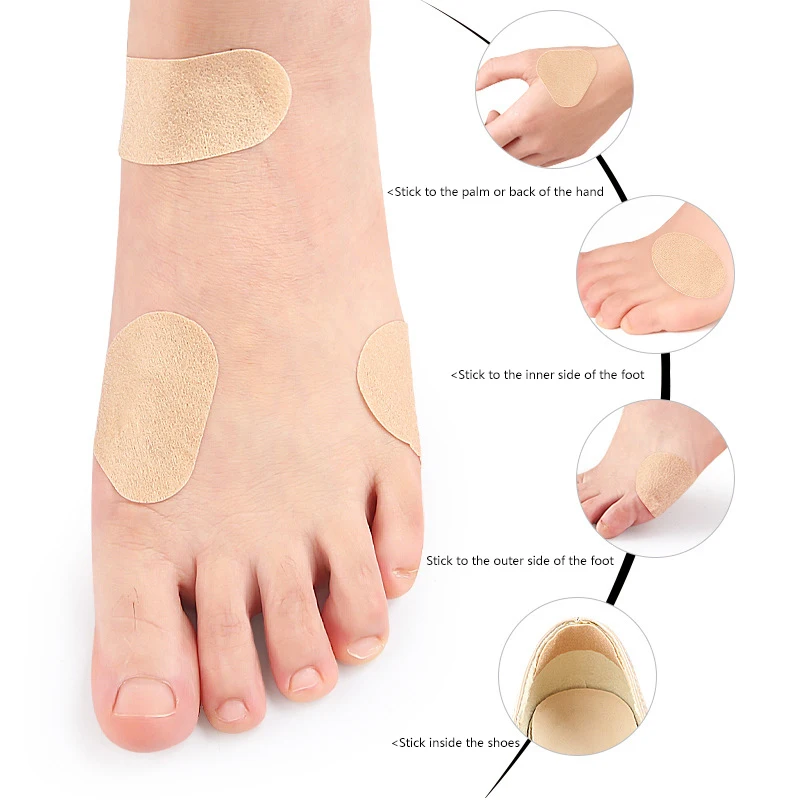 6Pcs Anti-wear Feet Shoe Pads Corrector Thumb Heel Protector Invisible Heel Care Inserts Stickers Non-woven Breathable Patch