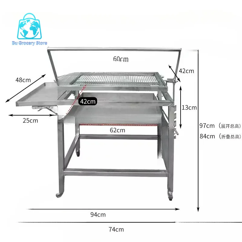 Stainless steel rotating and flipping barbecue grill grill grilled chicken grilled lamb chops artifact barbecue grill