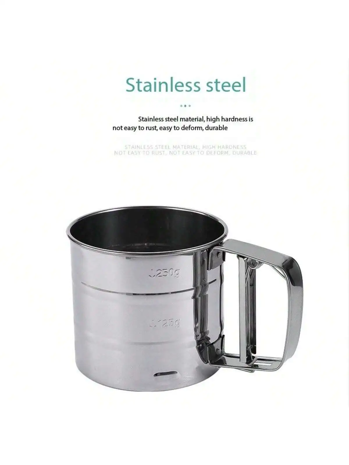 Ручное полуавтоматическое сито для выпечки из нержавеющей стали, 1 шт., ручной пресс в форме чашки