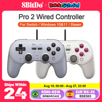 8BitDo Pro 2 Wired Gamepad for Nintendo Switch PC Gamepad RetroPie Raspberry Pi Ultimate Software Adjustable Hair Triggers