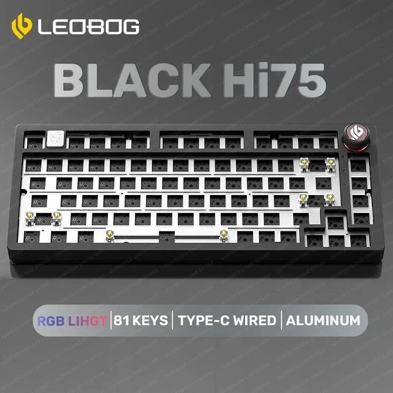 

Leobog Hi75 Keyboard Aluminum Alloy Kit Mechanical Keyboard Usb Wired Rgb Backlight Man Accessory For Computer Pc Gaming Gifts