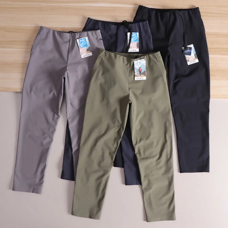 

Men's Winter Outdoor Casual Fce Lined Soft ell Pants Commute Windproof Waterproof Sports Leisure Long Trousers Trendy
