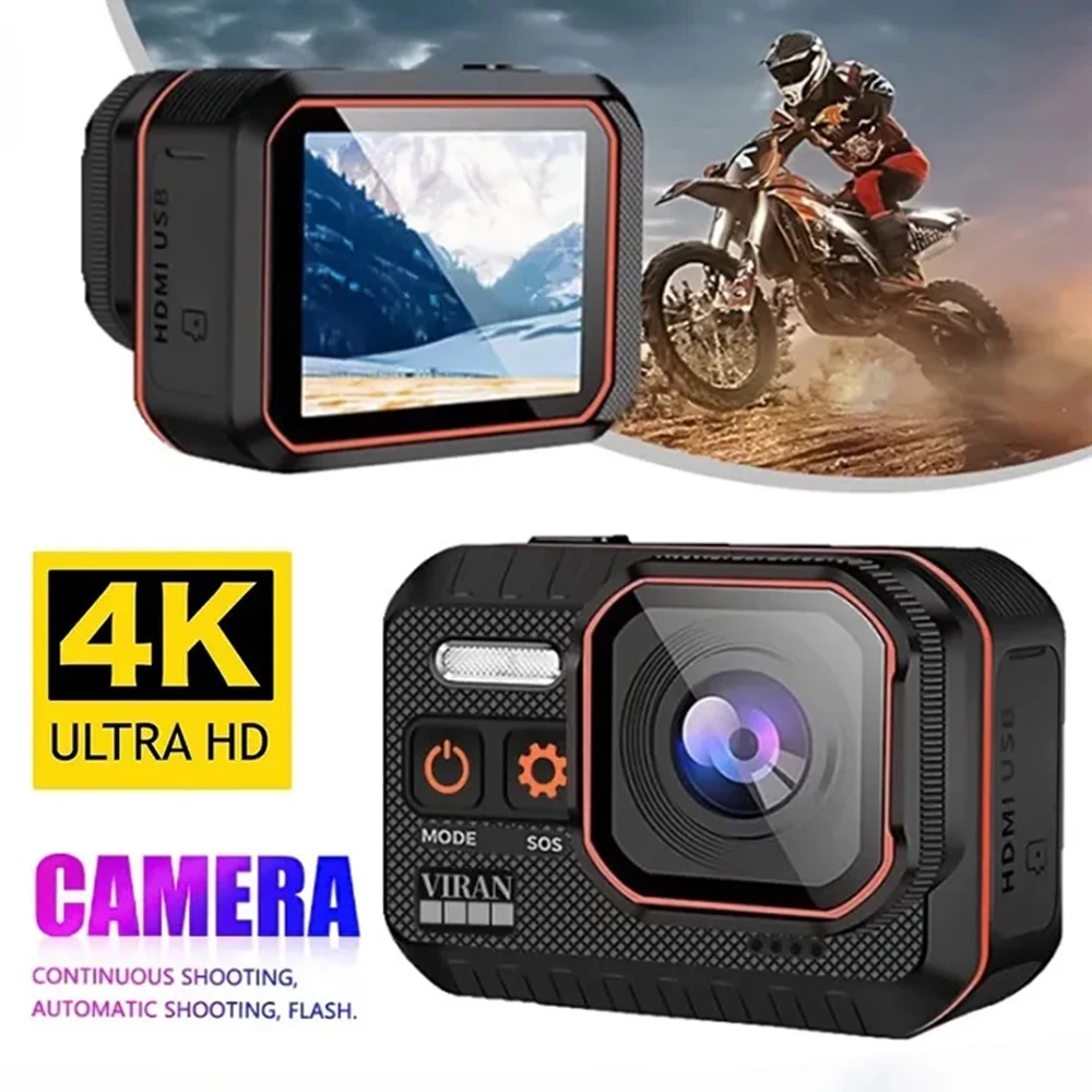 

Action Camera 4K60FPS With Remote Control Screen Waterproof Sport Camera drive recorder Sports Camera Helmet Sports Action Cam