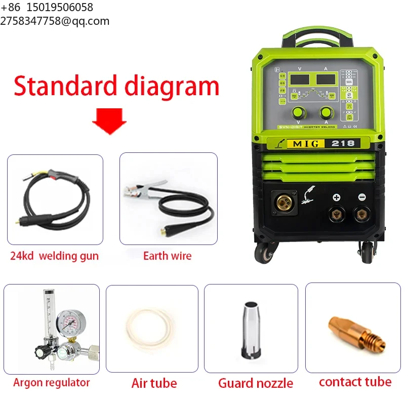 Industrial MIG/MAG/Lift TIG/MMA Welders High Speed Double Pulse MIG Welding Machine MIG-218G MIG-218G Mini