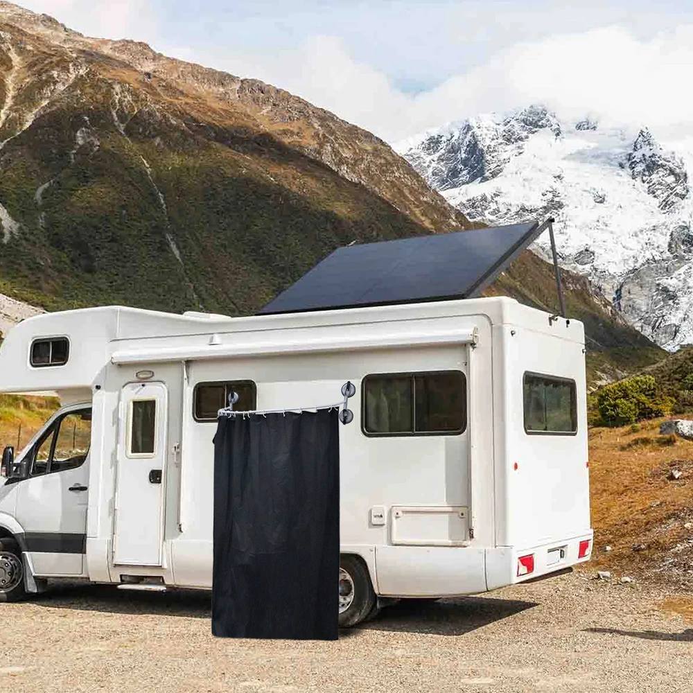 

Portable Caravan Camping Outdoor Shower Cabin / Cubicle Kits With Suction Cups & Rod & Shower Curtain For Motorhomes