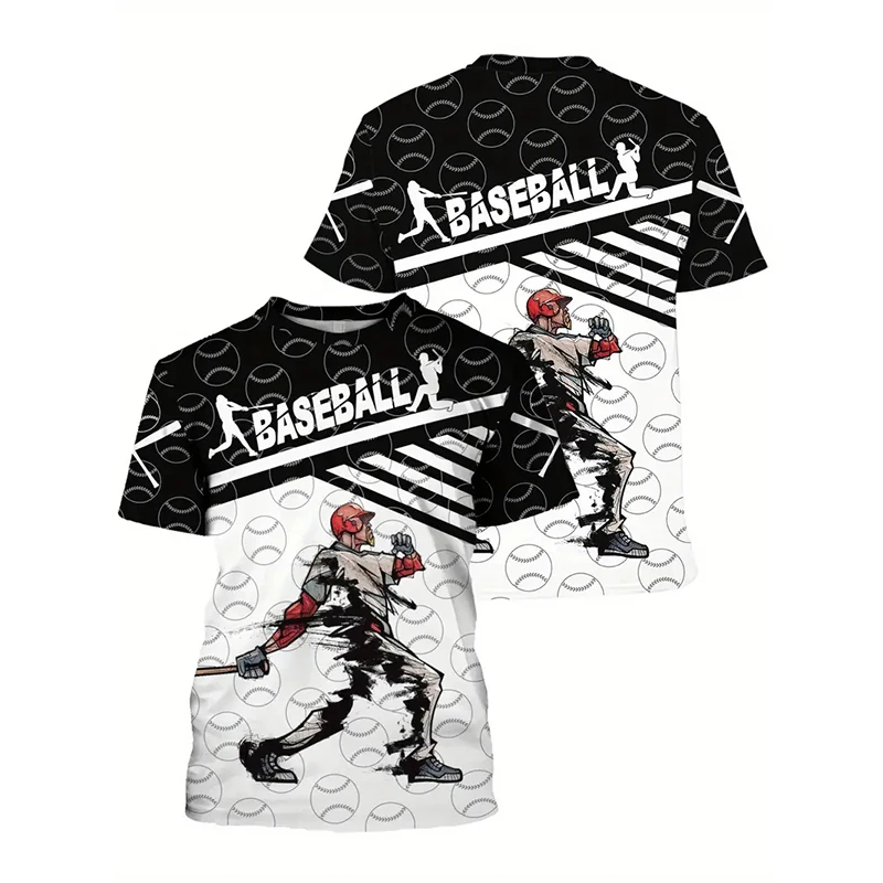Men's Baseball 3D Printed Jesery New Summer Outdoor Casual Sports Quick Drying Short Sleeve Tops Plus Size Men Clothing GYM 2025