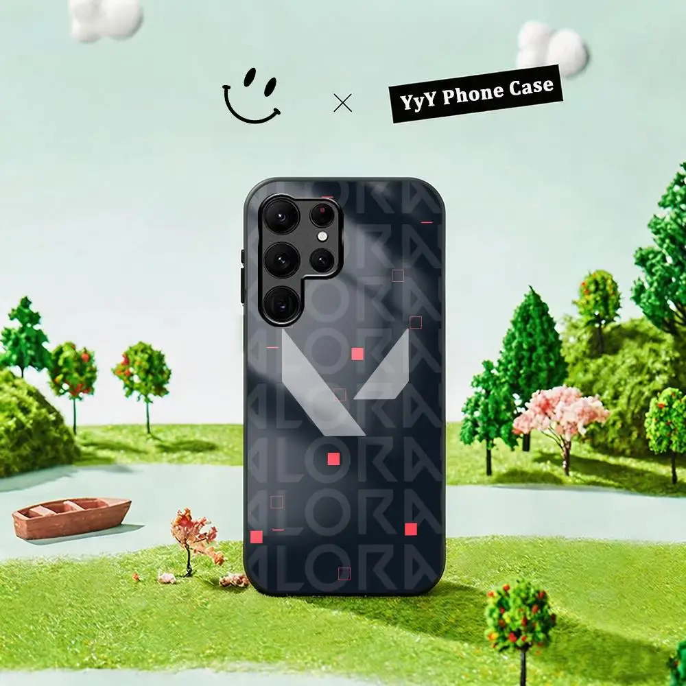 Cool game VALORANT Phone Case For Samsung S26 S25 S24 S23 S22 S21 S20 Plus Ultra Note20 Glass Magnetic Case