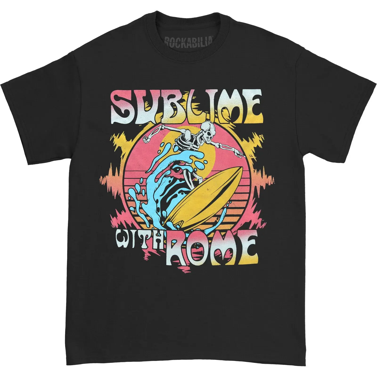 Men'S Sublime With Rome Death Surfer T Shirt Xxx Large Black