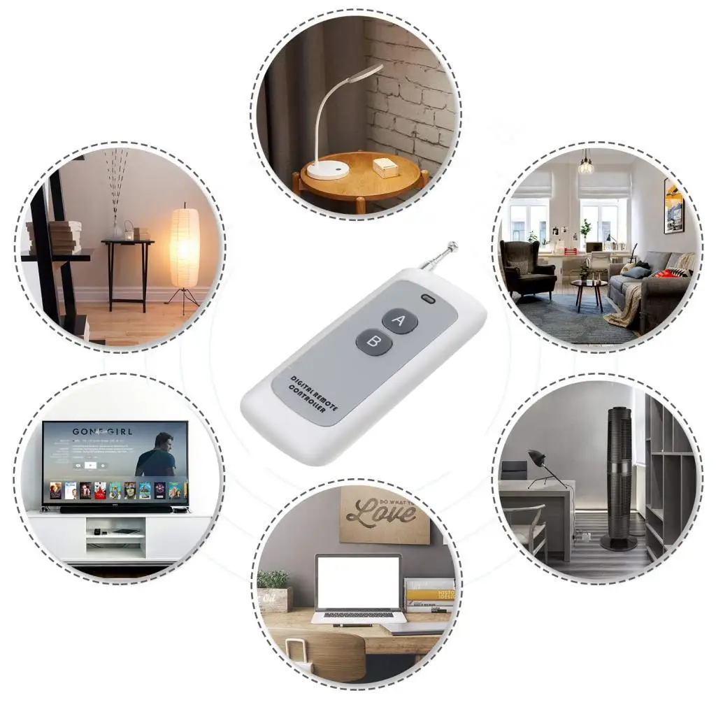 1000M 1 Channel 433MHz Universal High-power Wireless Digital Remote Control