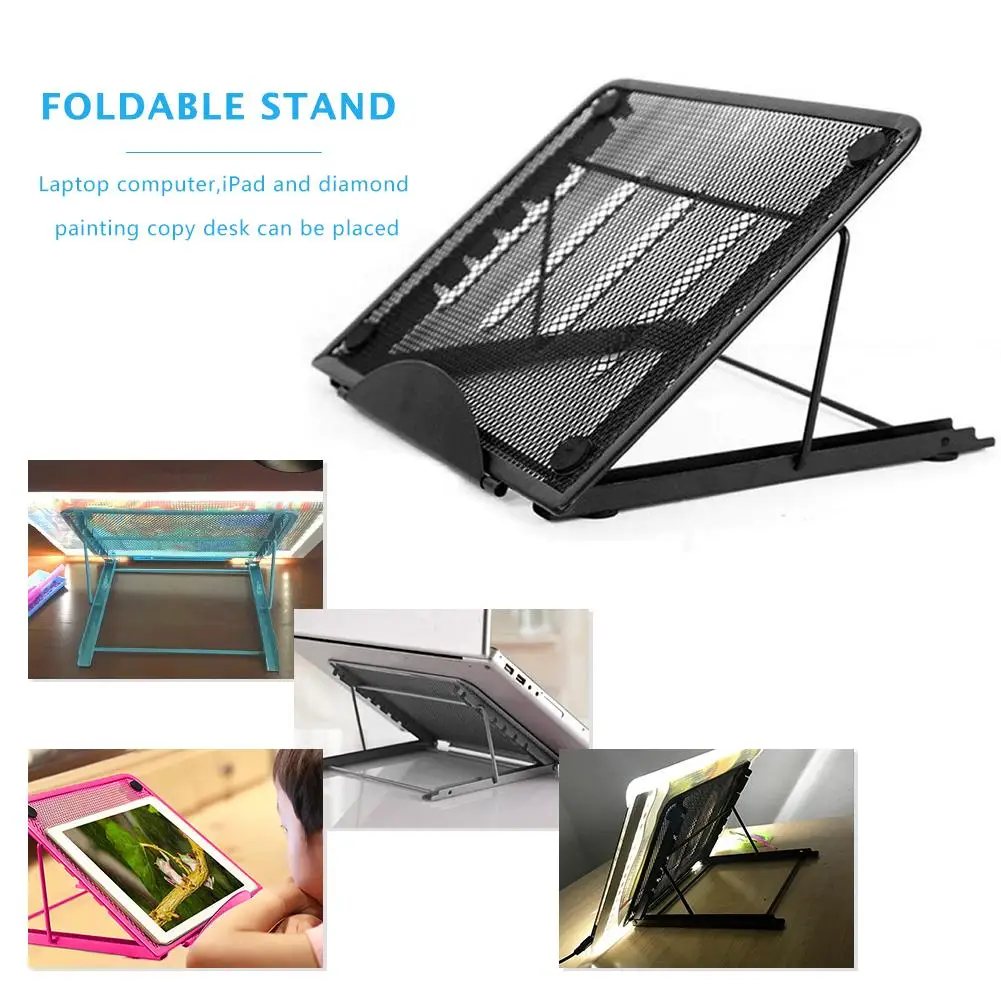 Laptop Cooling Stand Notebook Computer Mesh Design Adjustable Portable Holder Folding Bracket Silver Grey