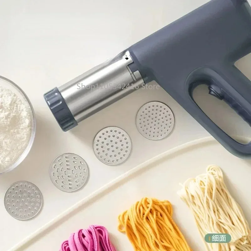 Household Automatic Electric Noodle Maker Handheld Noodle Press Gun Artifact Pasta MakerSmallHomeKitchenApplianceforFreshNoodles