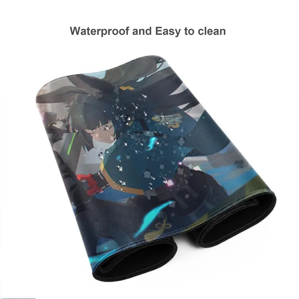 Large Mousepad 900x400 Hoshimi Miyabi Zenless Zone Zero Mouse Pad Keyboard Extended Carpet Gaming Accessories Anime Desk Mat Rug
