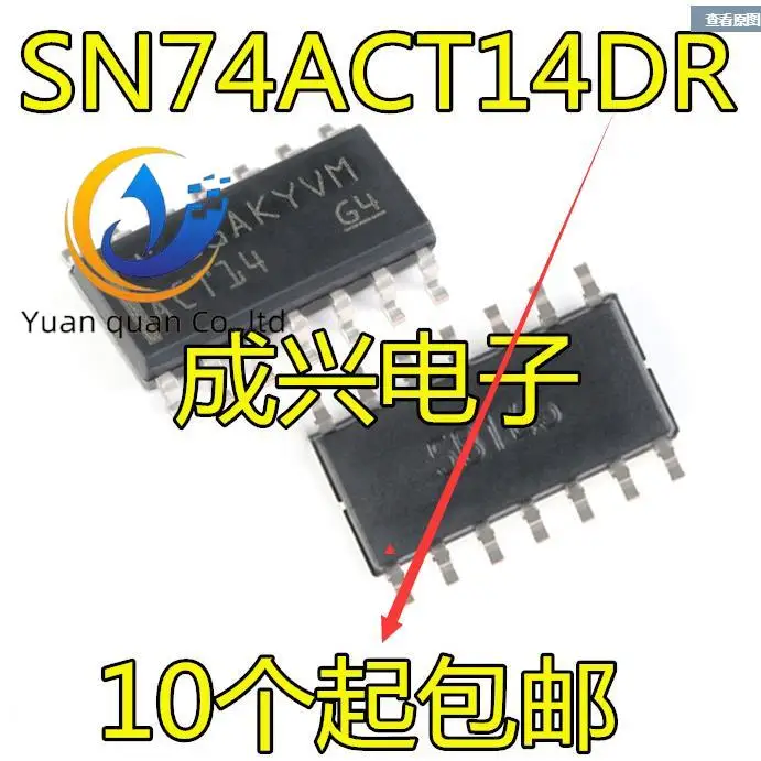 30pcs original new SN74ACT14DR ACT14 SOP-14 logic IC six way inverter