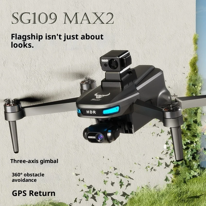 SG109MAX2 Laser Obstacle Avoidance Drone, GPS, 5G Drone, 3-Axis Gimbal Aerial Photography, 2.4g, HD Aircraft