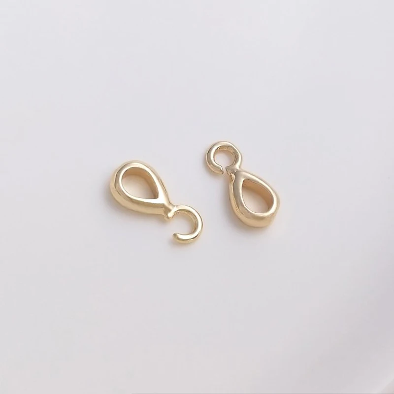 10PCS 14K Gold Filled 12*5.2mm Guazi Buckle Pendant Connection Buckle DIY Handmade Accessories with Ring Connection Materials