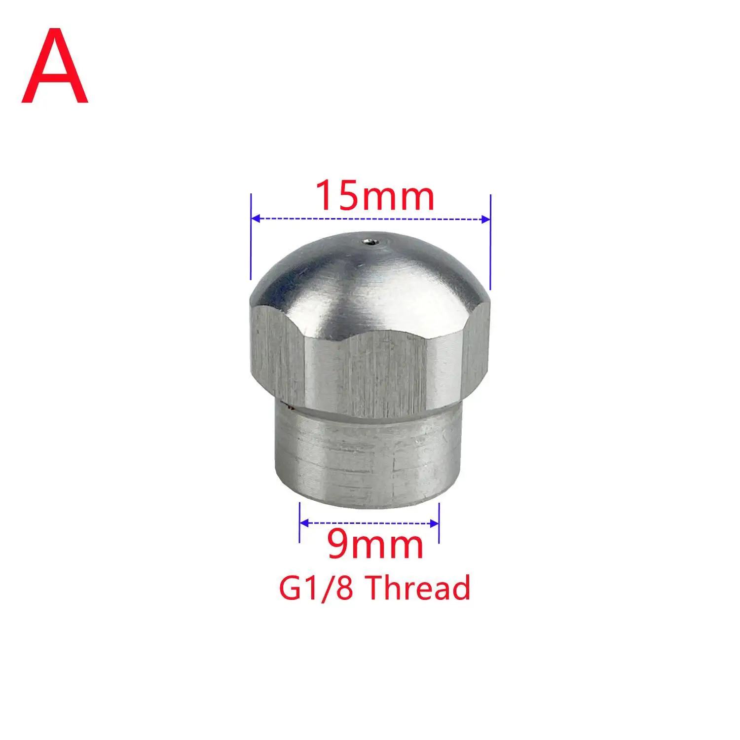 High Pressure Sewer Drain Pipe Jetter Cleaning Nozzle With G1/8 Fitting Thread