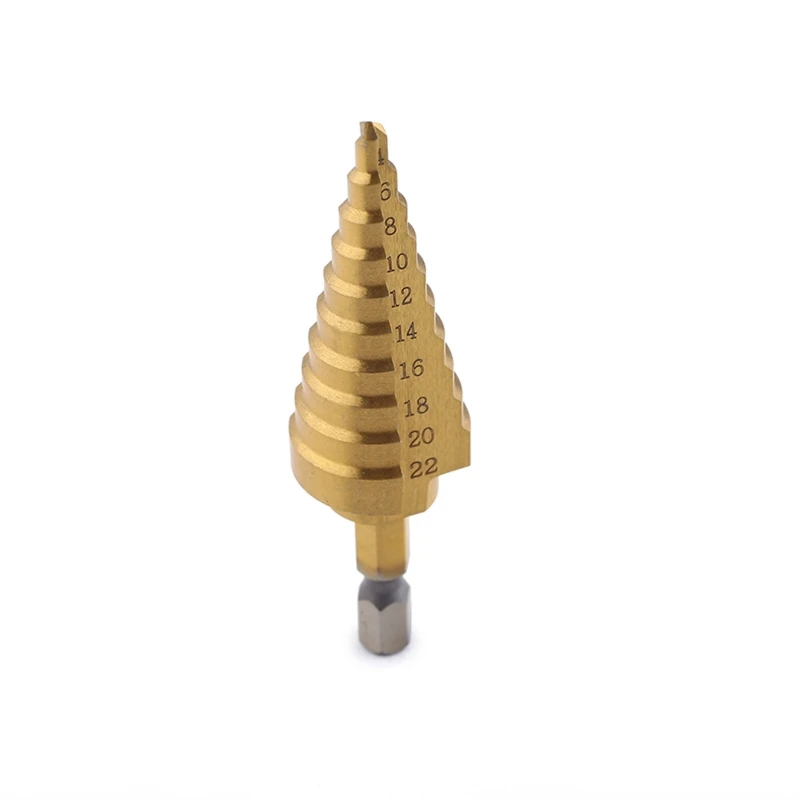 Professional  Hexagon Shank  Step Drill Bit  Sets Alloy Compatible For Punching