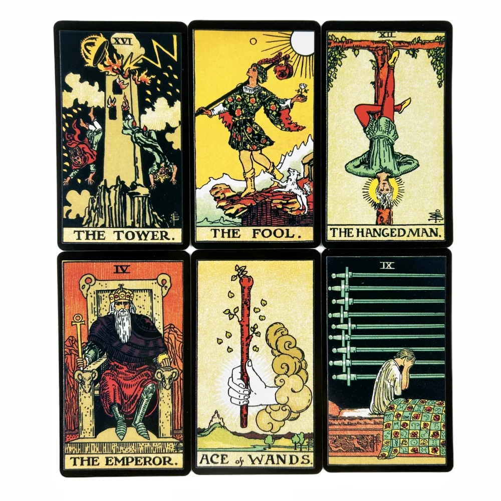 Primitive Tarot Cards For Beginners A 78 Deck With Paper Book Oracle English Rider Divination Edition Borad Playing Table Games