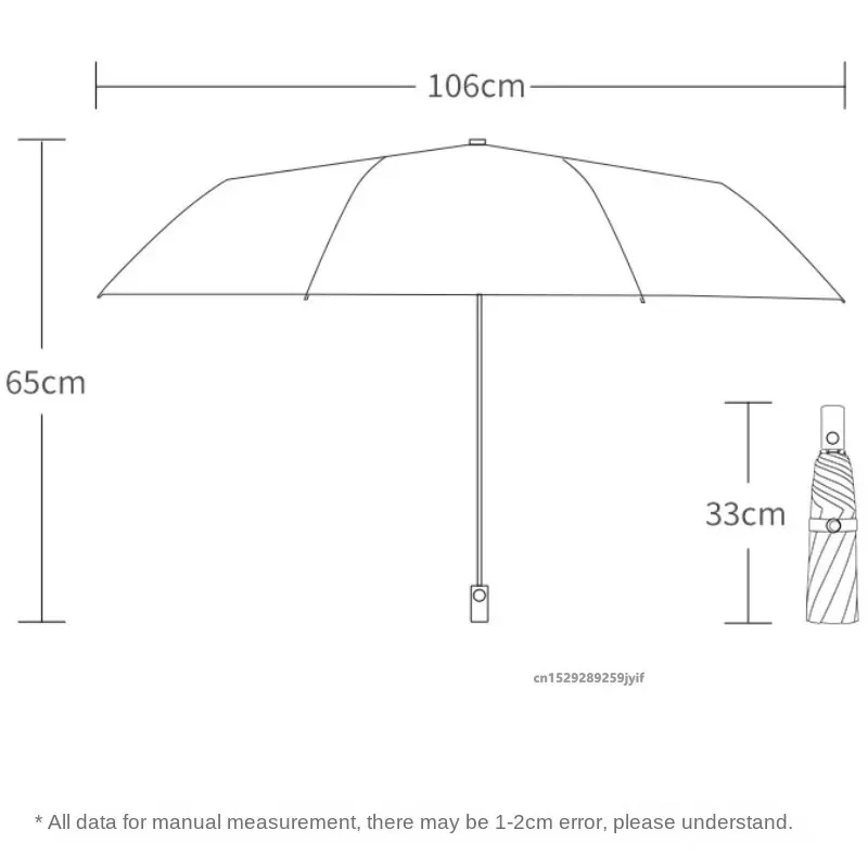 Men Women Umbrella Fully Automatic Reverse Folding Umbrella with Windproof Reflective Stripe UV Umbrellas