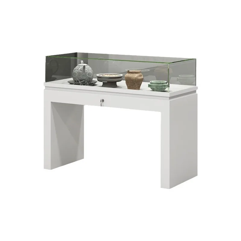 

Glass Display Cabinet Hydraulic Rod Jewelry Mall Museum Tempered Glass Paint