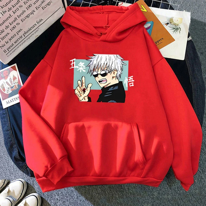 New Anime Satoru Gojo Printing Hoodies Unisex Harajuku Hip Hop Streetwear Casual Sweatshirt For Men And Women