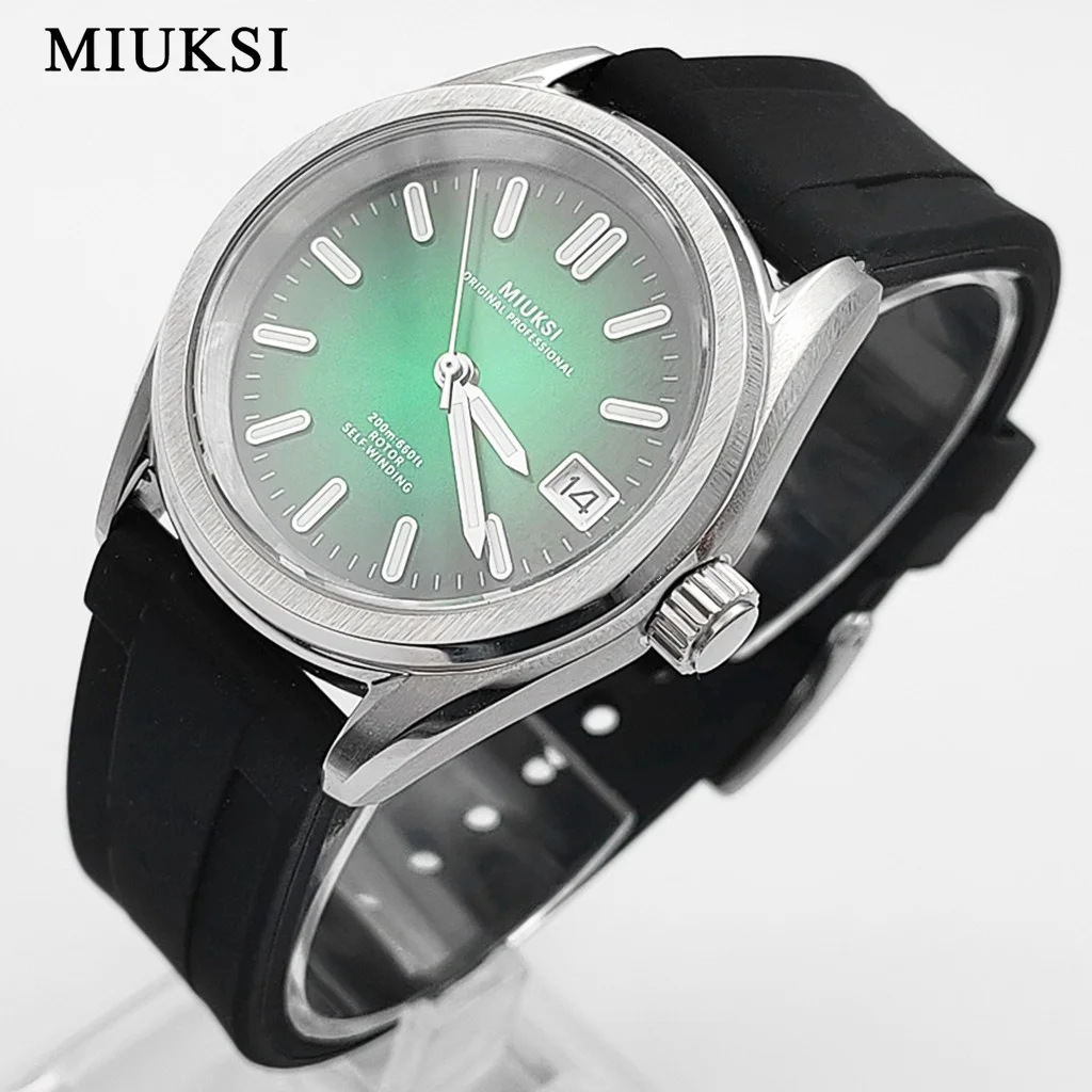 MIUKSI NH35 38mm Sapphire Glass Mechanical Watch For Automatic Stainless Steel Luxury Waterproof Wristwatch Reloj