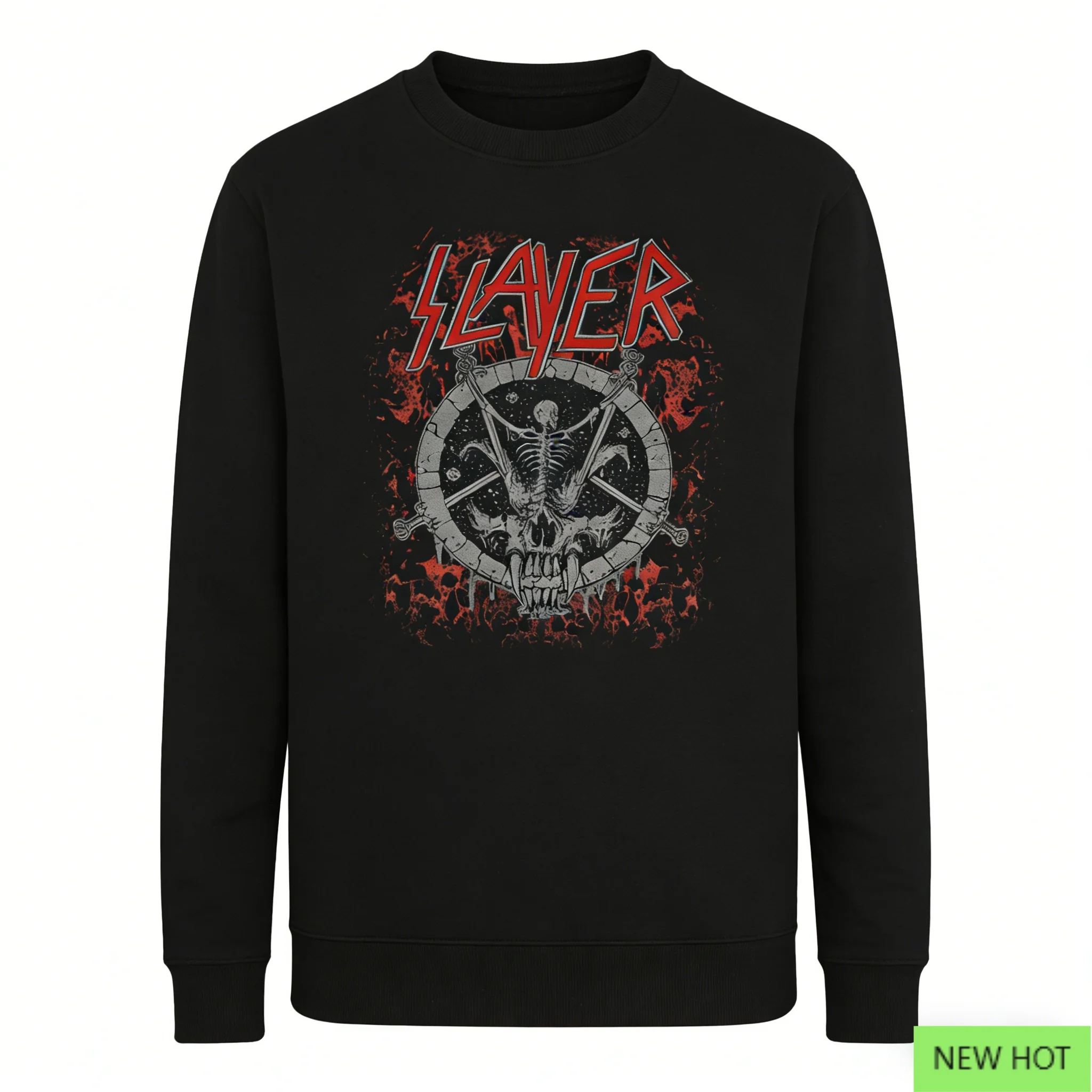 سترة بغطاء للرأس من Slayer Thrash، سويت شيرت معدني شديد، مثالية للمعجبين الذين يحبون Raw Aggressive & Thrash Metal Vibe