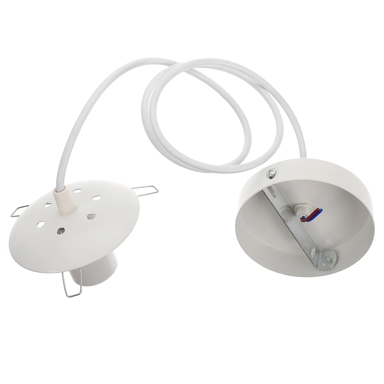 

PVC E27 Light Holder Socket Hanging Wrought Iron Pendant Lamp Ch Screw Bulb Medium Base Fits Most Lamps Easy Install