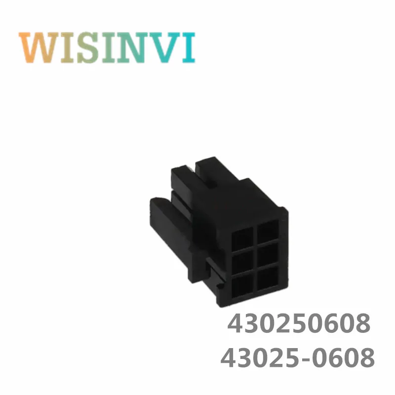 100pcs/lot  430250608 43025-0608 Rubber shell :6P spacing:3.0mm Connector
