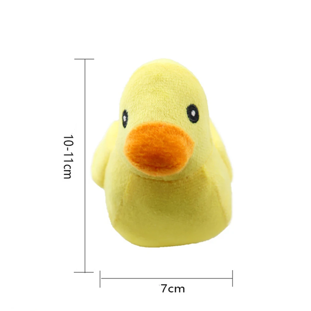 5/10pcs Cute Plush Duck Small Dogs Chew Squeaky Toy Durable Cat Puppy Molar Biting Toy Fun Interactive Training Plaything