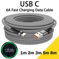 Universal USB To Type C 1M 2M 3M 5M 8M Cable PD Fast Charger Data Cable For iPhone Macbook Xiaomi Samsung Camera Extension Cable