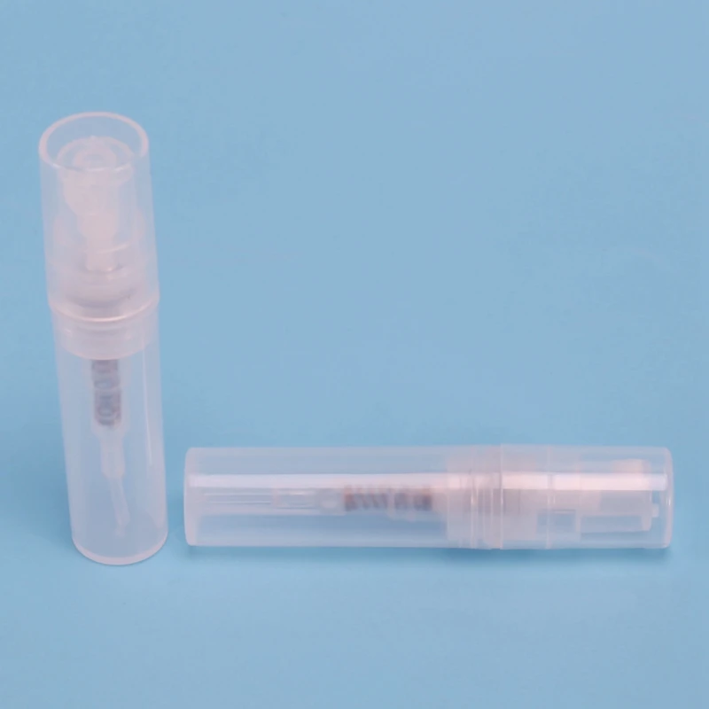 200 pz/lotto flacone Spray in plastica trasparente da 2ML piccolo imballaggio cosmetico flaconi di profumo atomizzatore contenitore liquido Spray