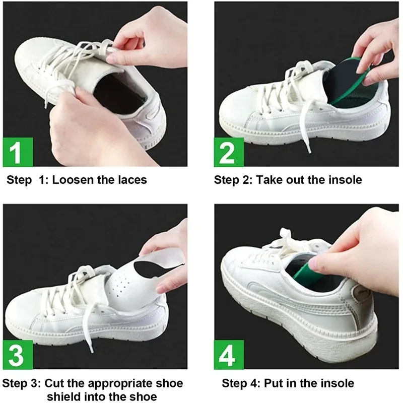 1 paire de protection Anti-pli légère, Anti-pli, flexion, support des orteils de la chaussure, résistance aux plis, adapté aux chaussures de sport