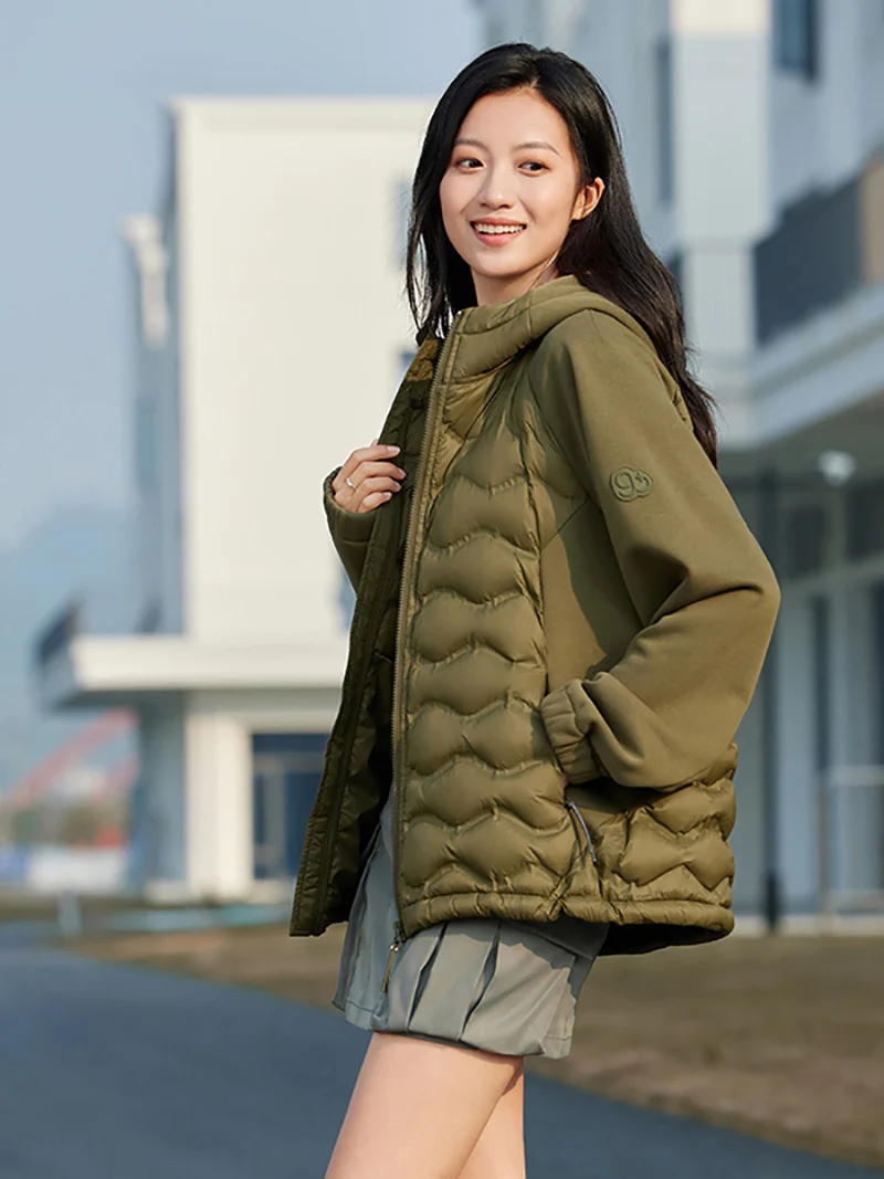 بطانة مشروط لخريف الركبة للسيدات من Parkas مبطنة بطبقات مزدوجة وبطانة عمودية ممتدة للتخسيس الخالدة