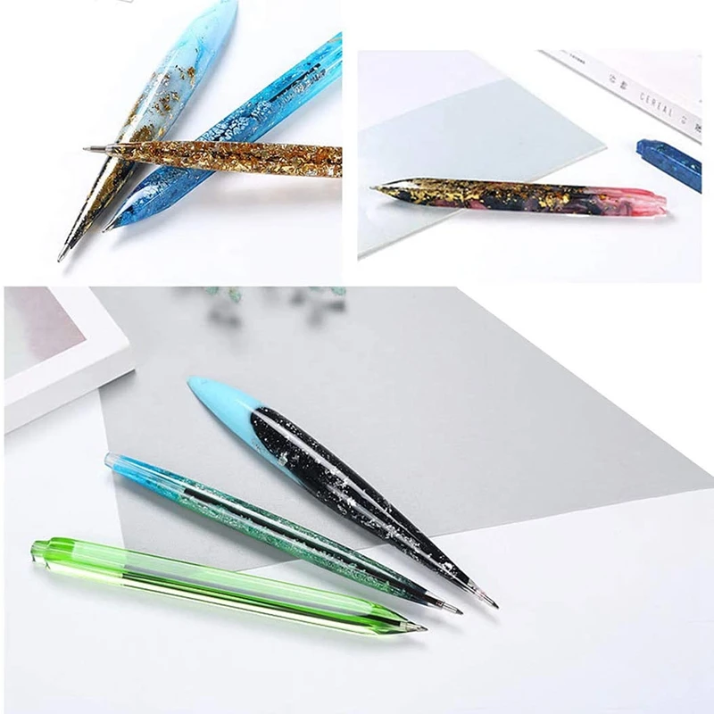 3 Pieces Of Silicone Resin Mold Ball Point Pen Mold, Crystal Epoxy Mold, Used For DIY Handicraft Decoration