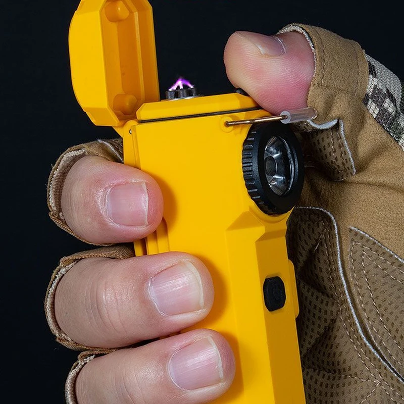 

Наружный многофункциональный ветрозащитный фонарик с двойной дугой, сильный свет, зарядка, небольшое портативное аварийное освещение