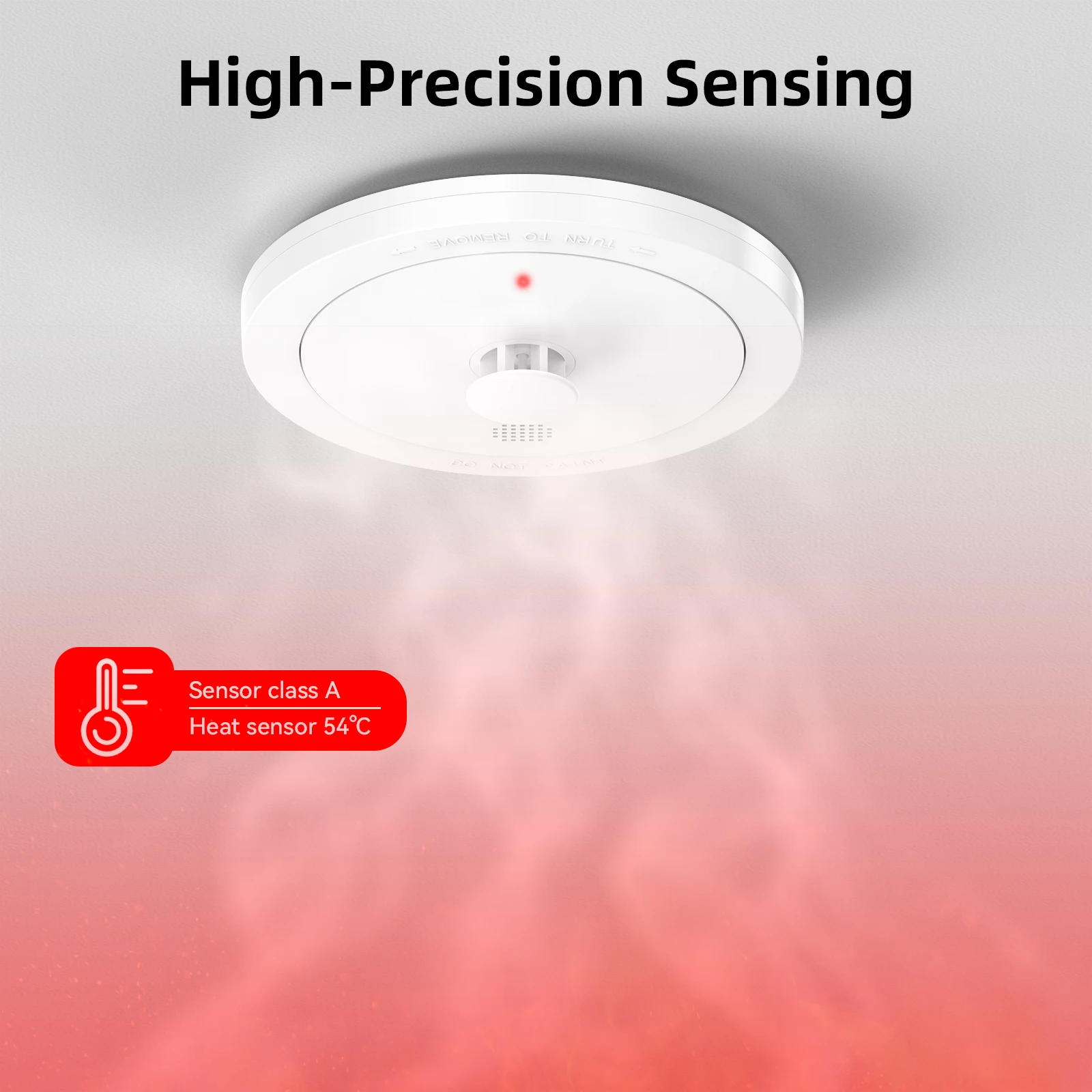 CPVAN Wireless Interlinked Smoke and Heat Alarm with 10-year Battery Life, Pre-Linked Fire Detectors with Remote Control